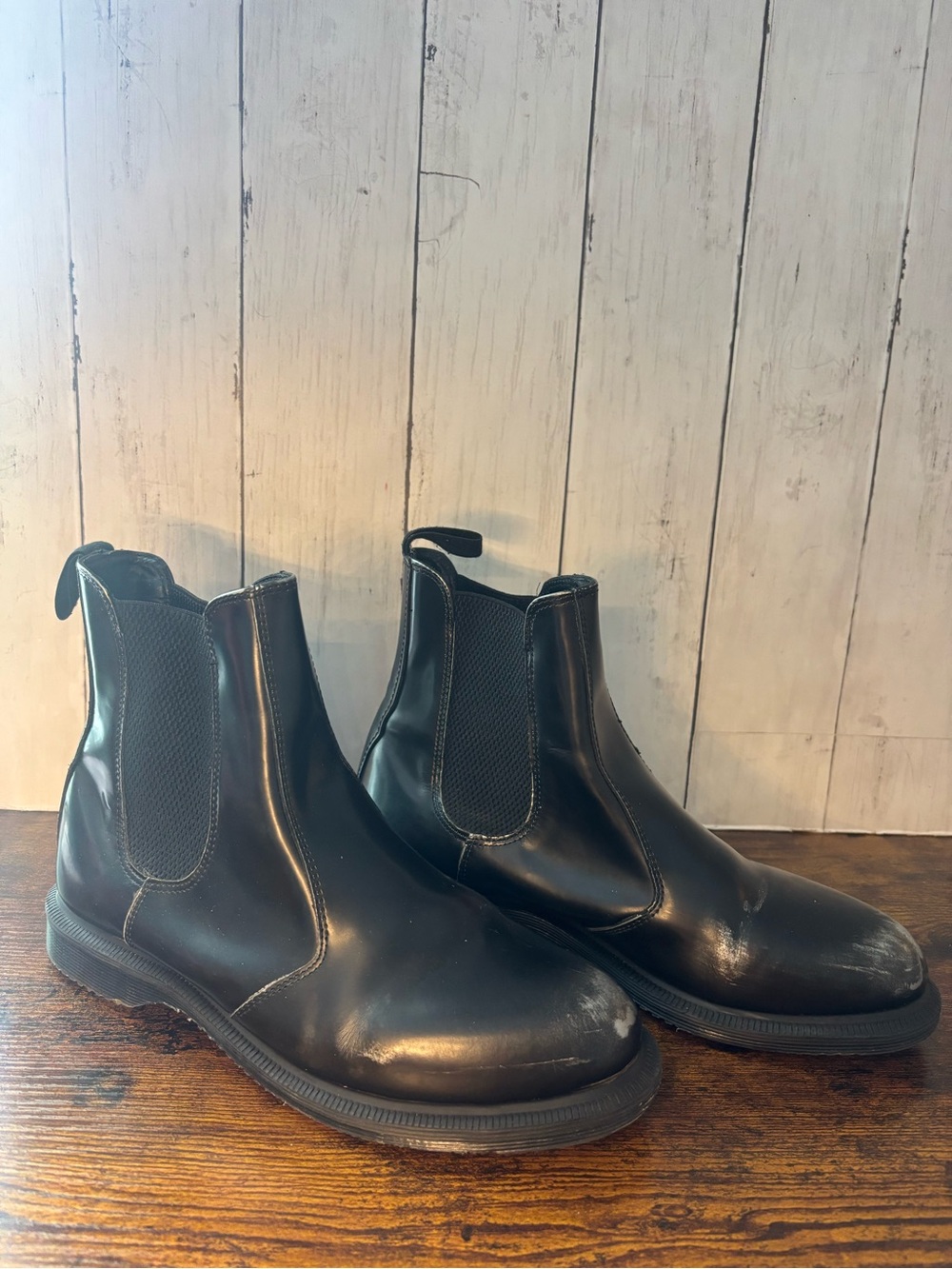 Dr. Martens Black Leather Chelsea Heeled Boots